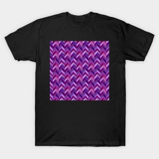 Purple Chevrons Pattern T-Shirt
